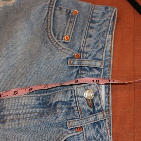 NEW TopShop High Waisted Jean Shorts Women Size 4 - Picture 7 of 8